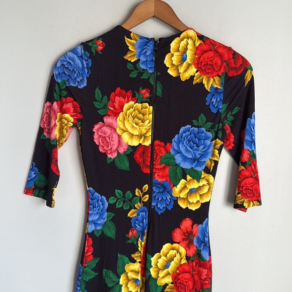 Alice + Olivia Delora Fitted Floral Crewneck Dress XS - Picture 8 of 15